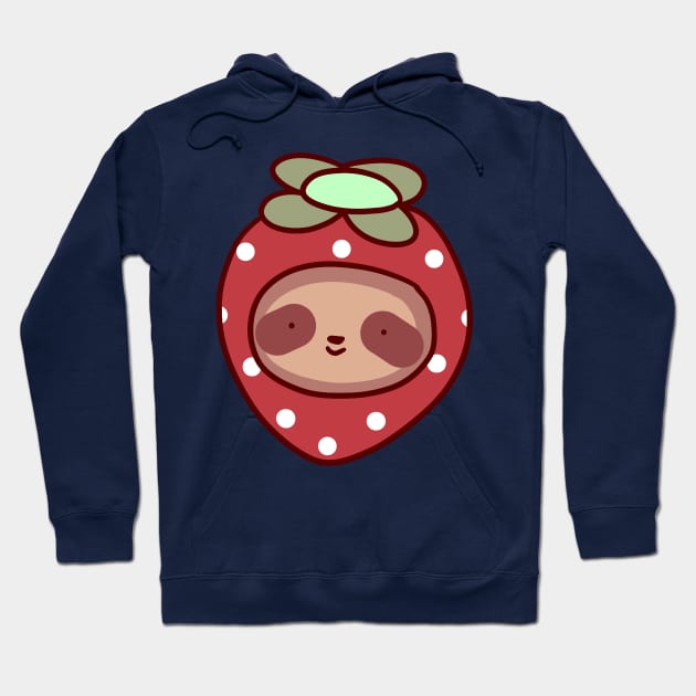 Strawberry Sloth Face Hoodie by saradaboru